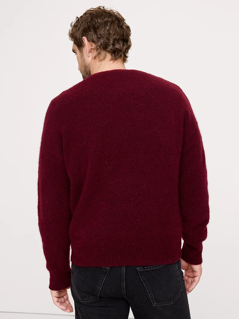 Fluffy Crew-Neck Sweater