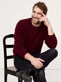 Fluffy Crew-Neck Sweater