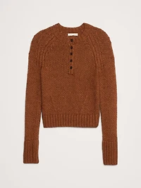 Cotton-Alpaca-Merino Henley Sweater