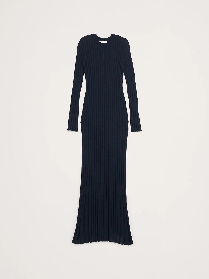 Sculpted Ribbed Maxi Dress