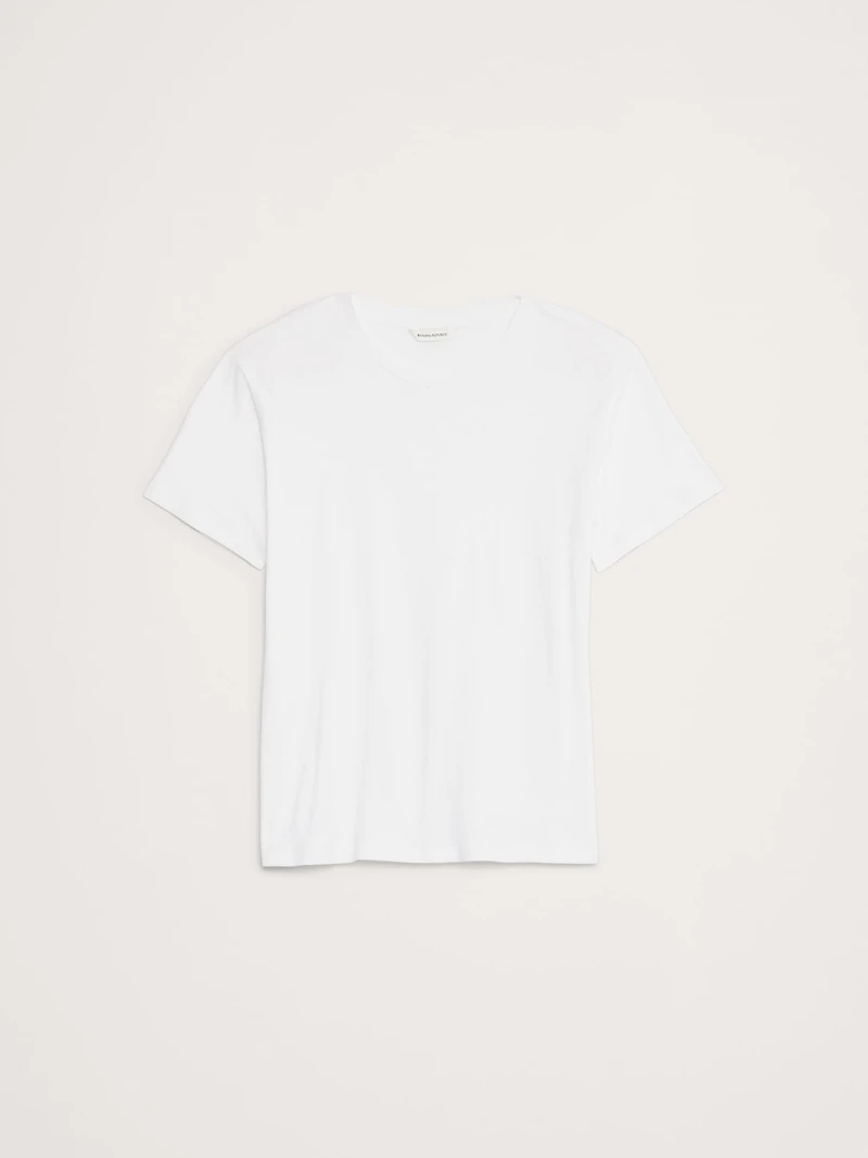 Oversized Cotton-Silk Crew-Neck T-Shirt