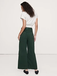 High-Rise Wide-Leg Utility Crop Pant