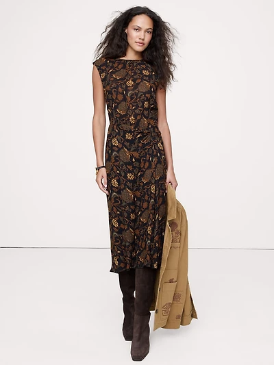 Low-Back Midi Dress