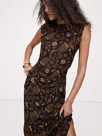 Low-Back Midi Dress