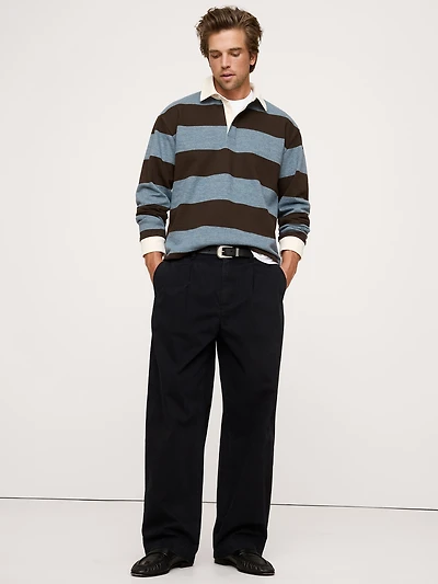 STRIPED BRUSHED RUGBY SHIRT