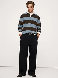 STRIPED BRUSHED RUGBY SHIRT