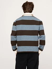STRIPED BRUSHED RUGBY SHIRT