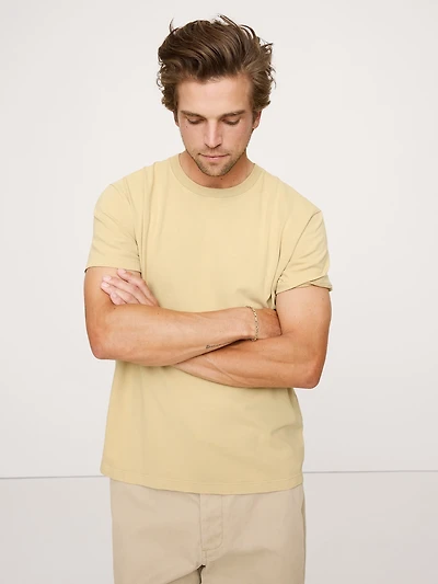 Boxy Sun-Faded Cotton Crew-Neck T-Shirt