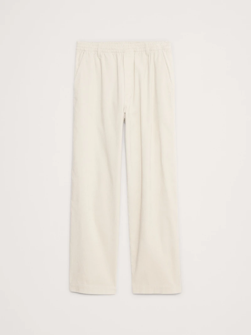 Loose Corduroy Pull-On Pant