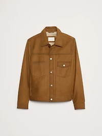 Nubuck Leather Trucker Jacket