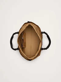 Large Leather East-West Tote