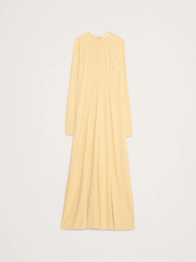 Paneled Knit Maxi Dress