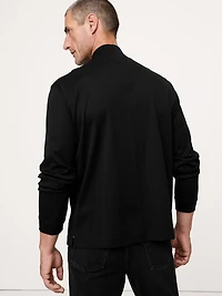 Cotton Ribbed Turtleneck T-Shirt