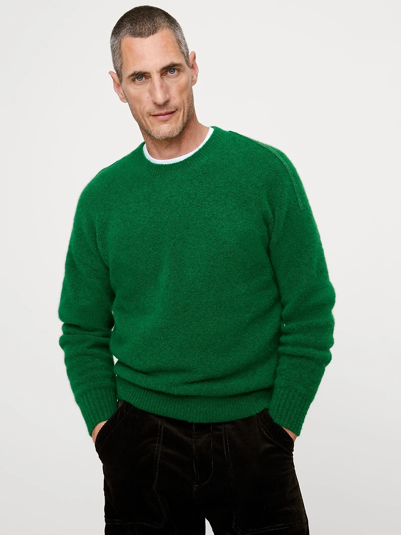Fluffy Crew-Neck Sweater