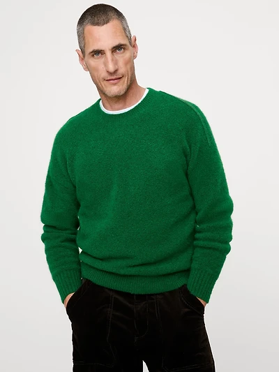 Fluffy Crew-Neck Sweater