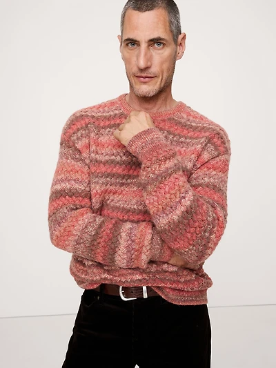 Space-Dye Crew-Neck Sweater