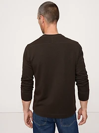Slub Double-Knit Henley T-Shirt