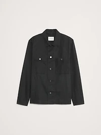 Coated Cotton Twill Overshirt