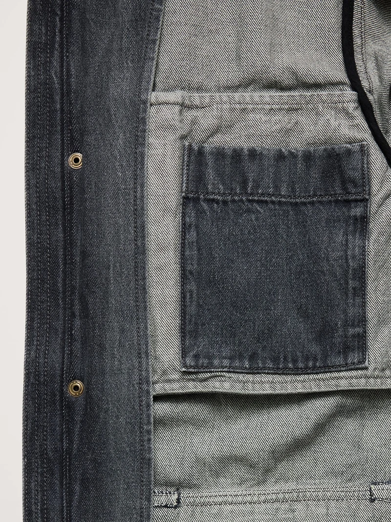 Oversized Italian Denim Field Jacket