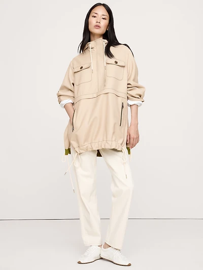 Oversized Italian Wool Utility Popover