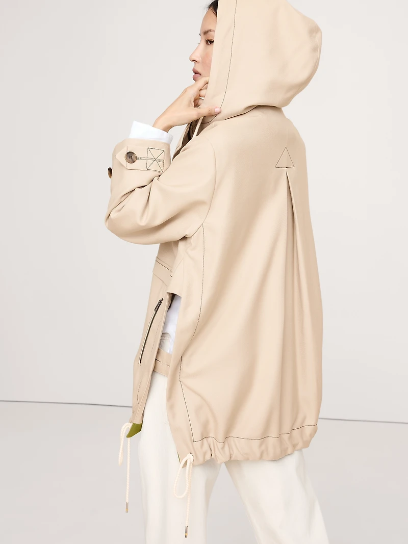 Oversized Italian Wool Utility Popover