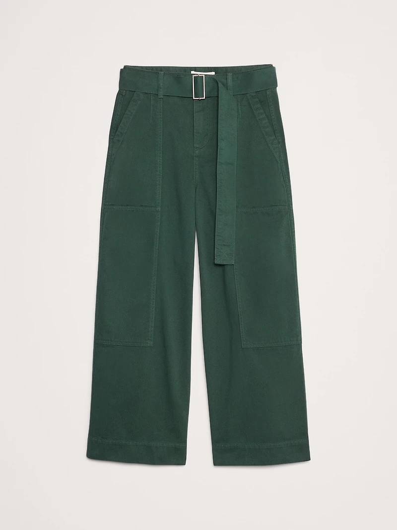 High-Rise Wide-Leg Utility Crop Pant