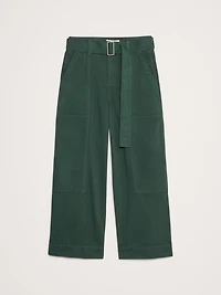 High-Rise Wide-Leg Utility Crop Pant