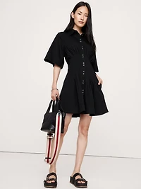 PINTUCK SHIRT DRESS