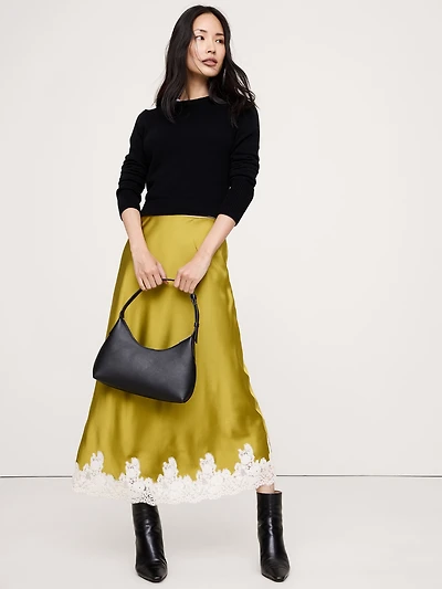 Cotton-Silk Crew-Neck Sweater