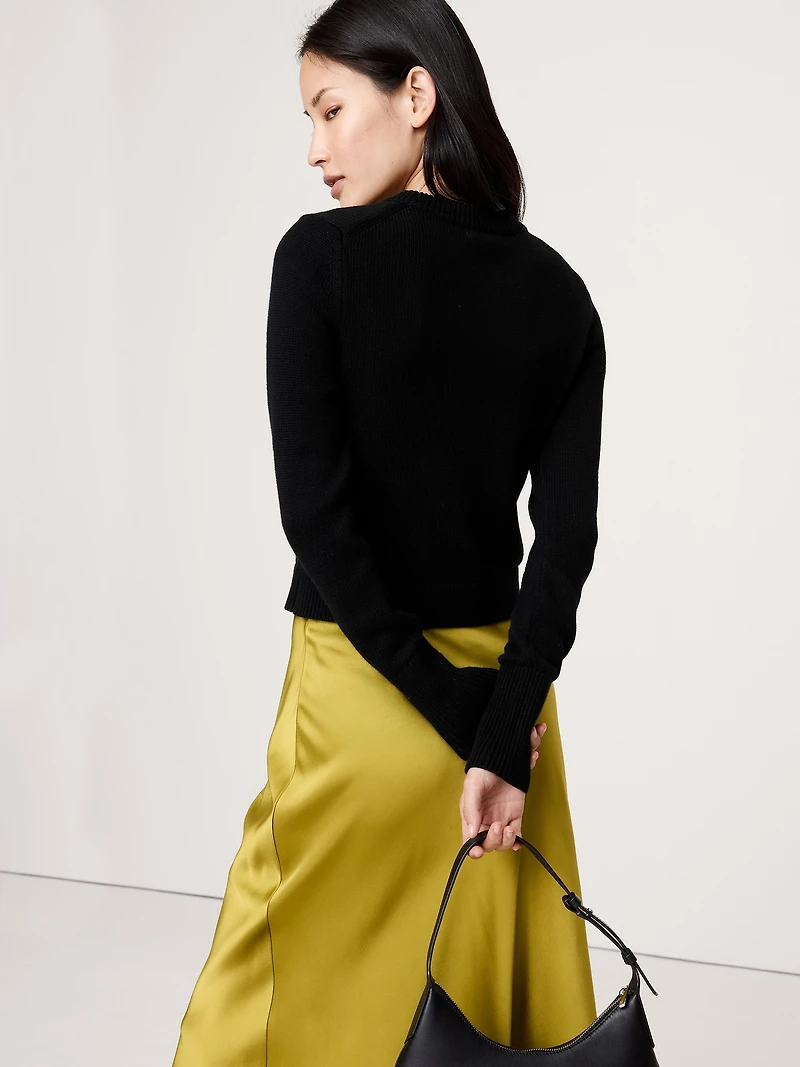 Cotton-Silk Crew-Neck Sweater