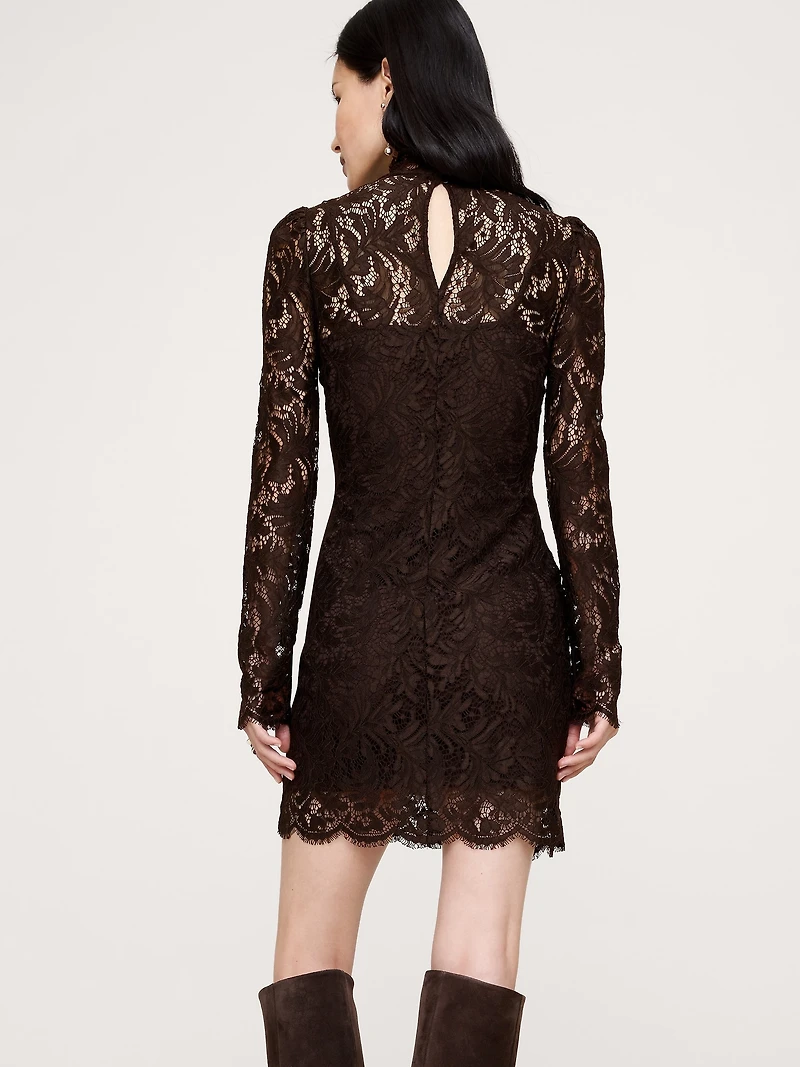 Stretch-Lace Mini Dress