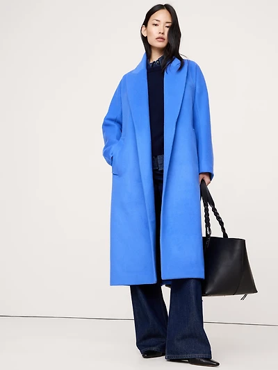 Italian Wool-Cashmere Wrap Coat