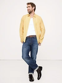 Standard-Fit Washed Cotton Poplin Shirt