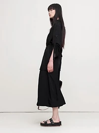 DRAPEY UTILITY SHIRT DRESS