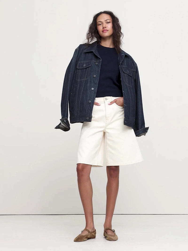Lightweight Cashmere Short-Sleeve Sweater
