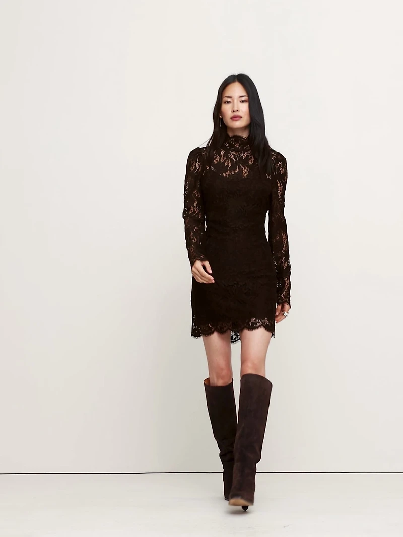 Stretch-Lace Mini Dress