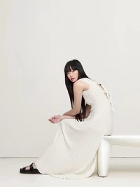 Sculpted Ribbed Backless Maxi Dress