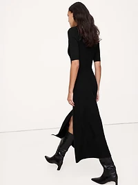 Sculpted Paneled Midi Dress