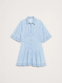 DENIM PINTUCK SHIRT DRESS