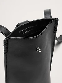 ITALIAN LEATHER CROSSBODY POUCH