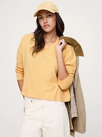 Jersey Cotton Cropped T-Shirt