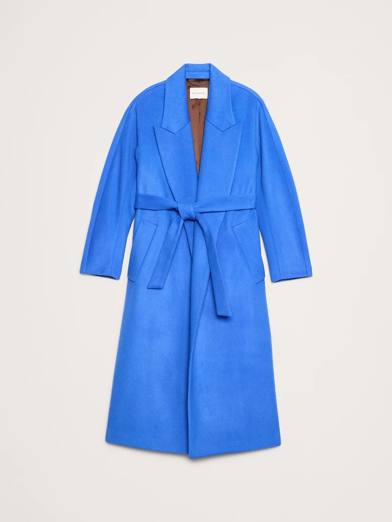 Italian Wool-Cashmere Wrap Coat