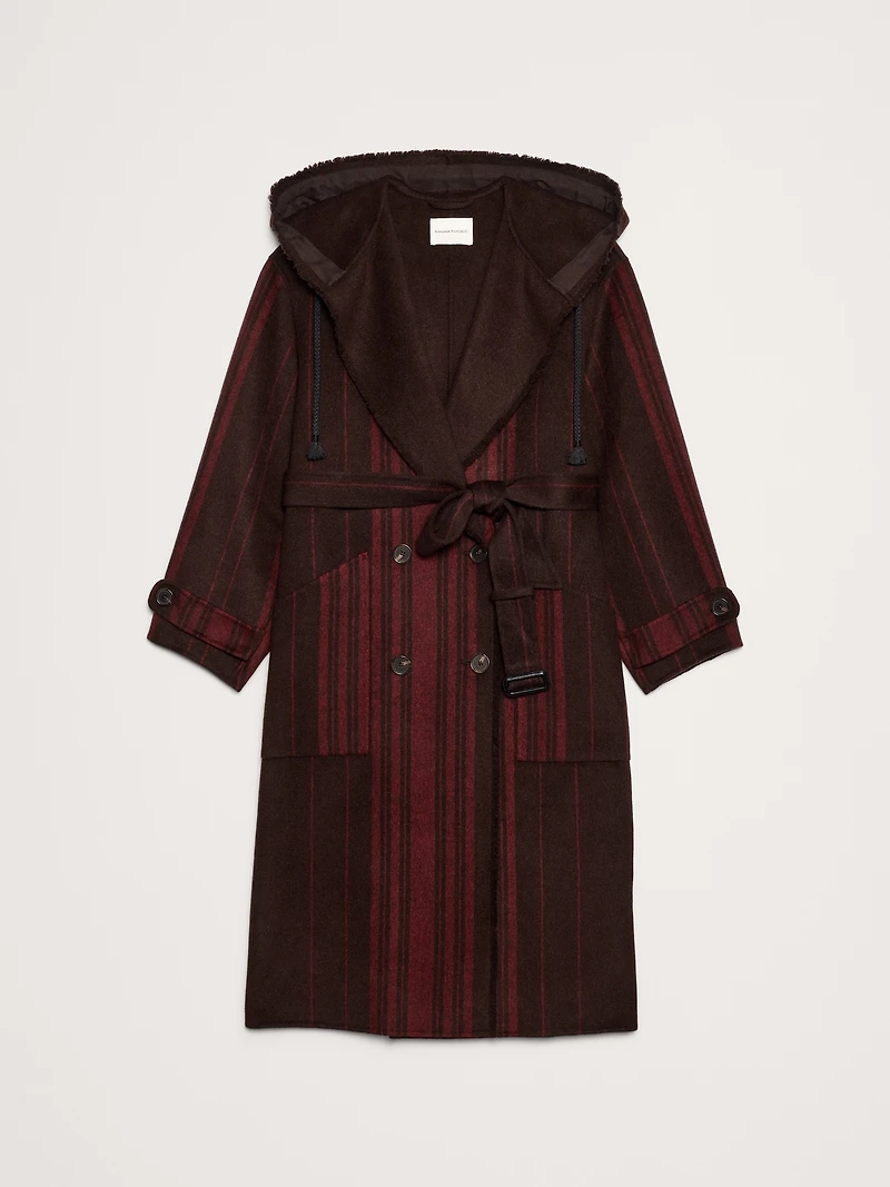 Double-Faced Wool-Blend Parka Coat
