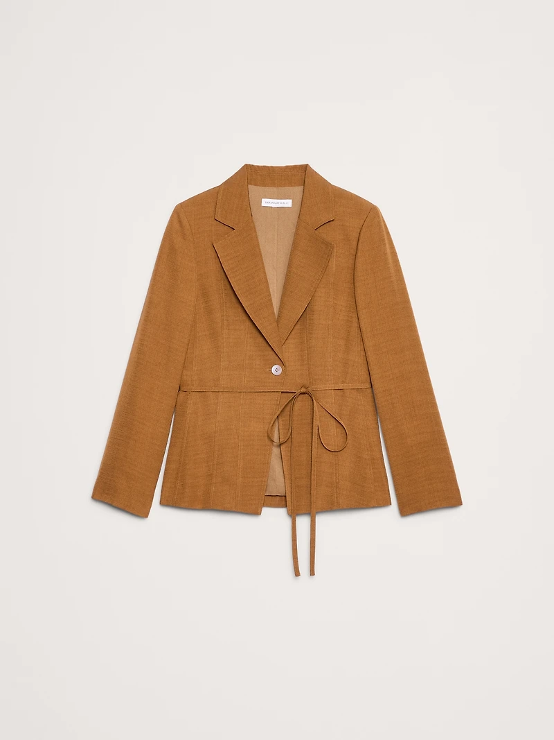 Seamed Belted Blazer