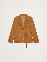 Seamed Belted Blazer
