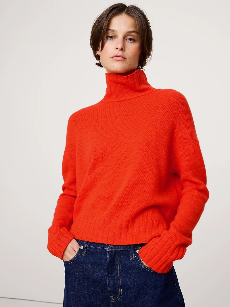 Oversized Cashmere Turtleneck Sweater