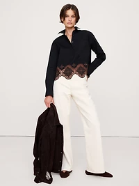Embroidered Popover Shirt