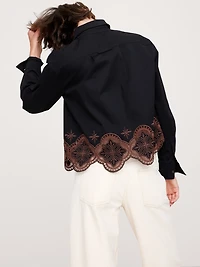Embroidered Popover Shirt