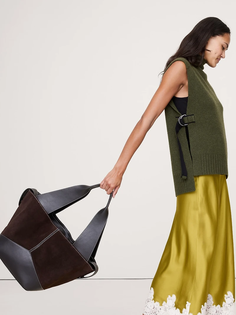 Large Patchwork Medium Zip Tote