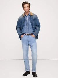 Relaxed-Fit Paint Splatter Cotton-Hemp Chambray Shirt